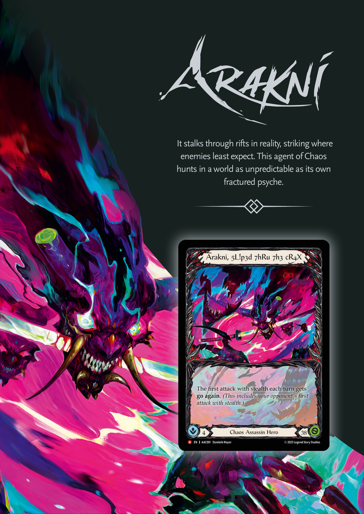 Flesh and Blood Armory Deck Arakni product sheet