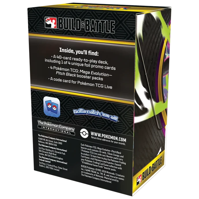 Pokémon Pitch Black 40-card deck and booster packs