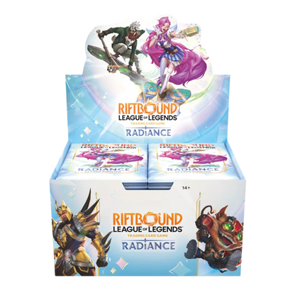 Riftbound Radiance Booster Box included in the sealed case