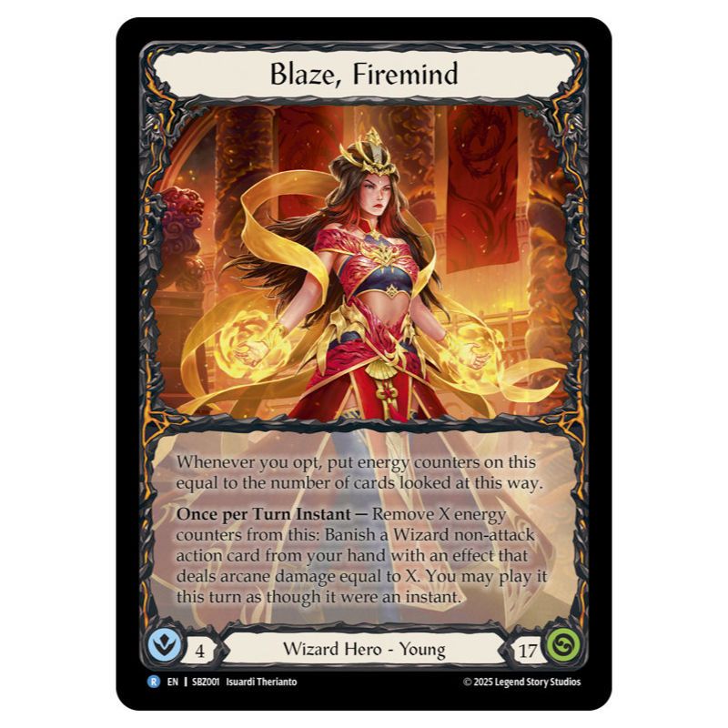 Blaze Flesh and Blood Silver Age Chapter 3 deck artwork
