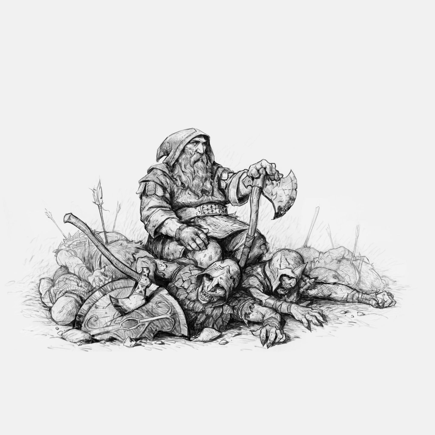 The One Ring RPG, Core Rules Dwarf health and endurance artwork