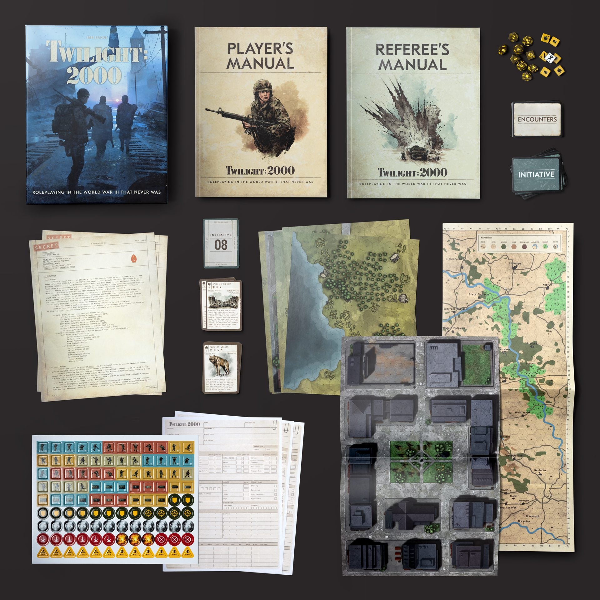 Twilight: 2000 RPG Core Set contents overview