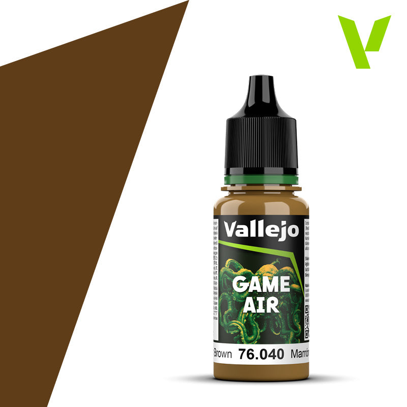 Vallejo Game Air Leather Brown 18 ml bottle