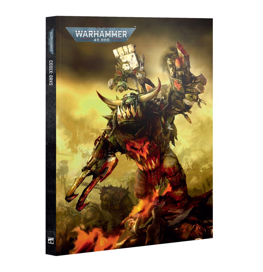 Warhammer 40k Mini Coos 60pt box set shown at a three-quarter angle, featuring a detailed cover illustration of a fiery, battle-scene artwork on a black spine.